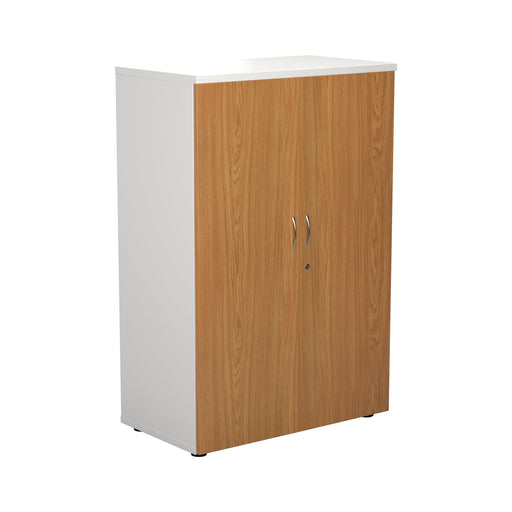 1200mm White Frame High Wooden Cupboard CUPBOARDS TC Group Nova Oak 