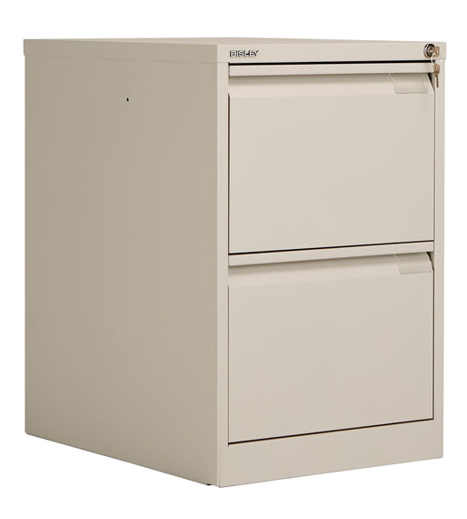 Bisley 2 Drawer Filing Cabinet Classic Steel Storage TC Group Goose Grey 