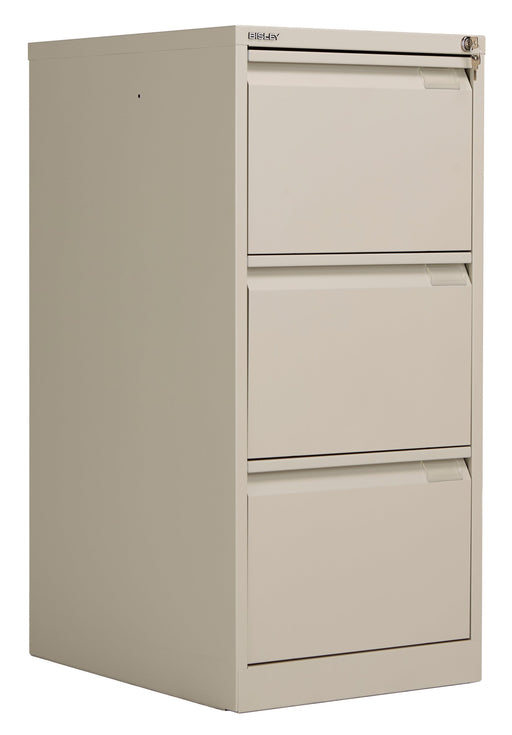 Bisley 3 Drawer Filing Cabinet Classic Steel Storage TC Group Goose Grey 