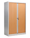 Bisley Essentials Steel Side Open 1585 Tambour Storage TC Group Beech/Silver 