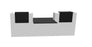 Buro5 Large Straight Reception Desk Reception Desk Buronomic 3000mm White Black