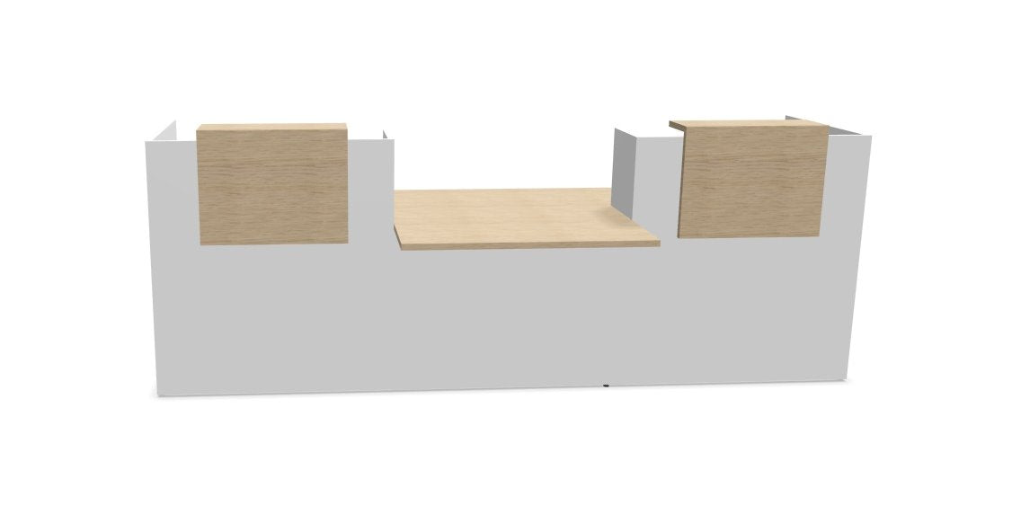 Buro5 Large Straight Reception Desk Reception Desk Buronomic 3000mm White Oak