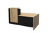 Buro6 Small Reception Desk with DDA section Reception Desk Buronomic Left Hand DDA Black Nebraska Oak