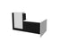 Buro6 Small Reception Desk with DDA section Reception Desk Buronomic Left Hand DDA Black White