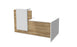 Buro6 Small Reception Desk with DDA section Reception Desk Buronomic Left Hand DDA Nebraska Oak White