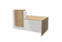 Buro6 Small Reception Desk with DDA section Reception Desk Buronomic Left Hand DDA White Nebraska Oak