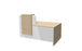 Buro6 Small Reception Desk with DDA section Reception Desk Buronomic Left Hand DDA White Oak