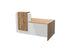 Buro6 Small Reception Desk with DDA section Reception Desk Buronomic Left Hand DDA White Timber