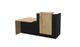 Buro6 Small Reception Desk with DDA section Reception Desk Buronomic Right Hand DDA Black Nebraska Oak