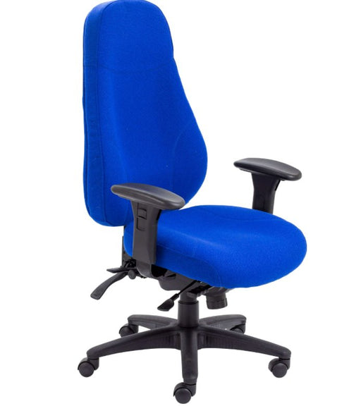 Cheetah Fabric 24hr Heavy Duty Posture Chair 24HR & POSTURE > bad back chair > 24 hr chair > call centre chair TC Group Blue Self Assembly (Next Day) 