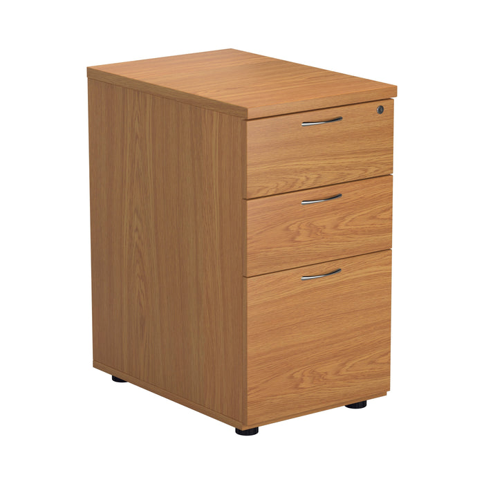 Desk High 3 Drawer Oak Pedestal - 600mm Deep PEDESTALS TC Group Oak 