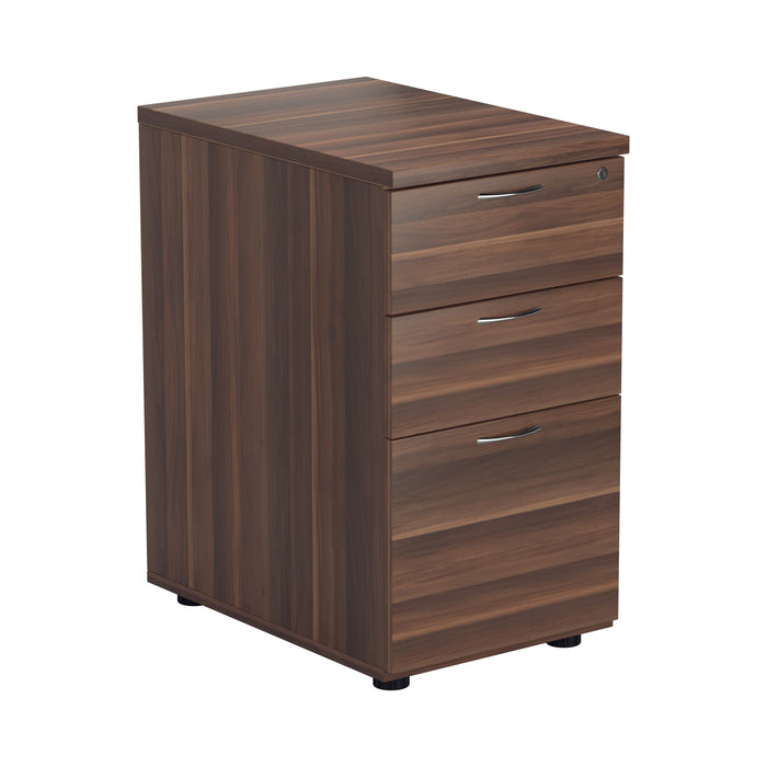 Desk High 3 Drawer Pedestal - 600mm Deep PEDESTALS TC Group Walnut 