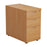 Desk High 3 Drawer Pedestal - 800mm Deep PEDESTALS TC Group Beech 