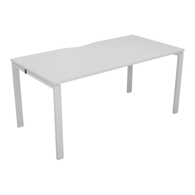 Express 1 person Office bench 1200mm x 800mm - White - Next Day Delivery BENCH TC Group White White 