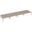 Express 10 person bench desk 8000mm x 1600mm BENCH TC Group White Grey Oak No Gap