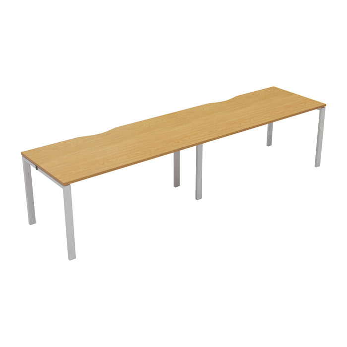 Express 2 person single bench desk 2800mm x 800mm BENCH TC Group White Oak 