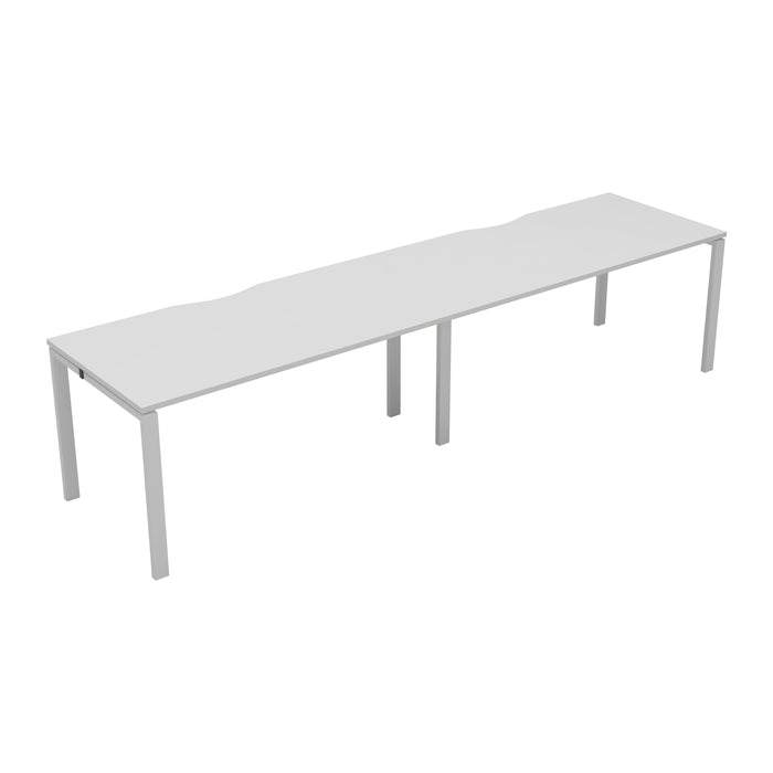 Express 2 person single bench desk 2800mm x 800mm BENCH TC Group White White 