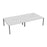 Express 4 Person Bench Desk 2800mm x 1600mm BENCH TC Group Silver White No Gap