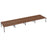 Express 8 Person Bench Desk 4800mm x 1600mm BENCH TC Group Silver Walnut No Gap