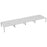 Express 8 Person Bench Desk 5600mm x 1600mm BENCH TC Group White White No Gap