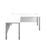 Goal Post Frame 1600mm x 800mm Desk Extension DESKING TC Group White Silver Left Hand