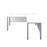 Goal Post Frame 1600mm x 800mm Desk Extension DESKING TC Group White Silver Right Hand