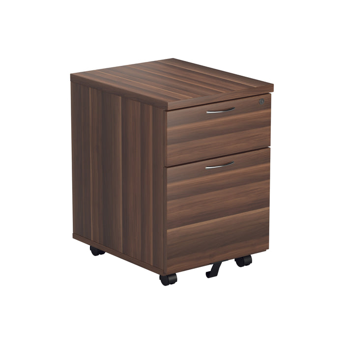 Mobile Under Desk Pedestal - Beech PEDESTALS TC Group Walnut 2 Drawers 