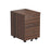 Mobile Under Desk Pedestal - Beech PEDESTALS TC Group Walnut 3 Drawers 