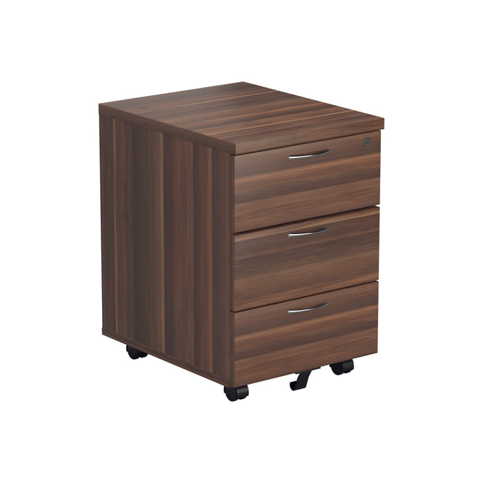 Mobile Under Desk Pedestal - Beech PEDESTALS TC Group Walnut 3 Drawers 