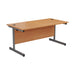 One Cantilever Rectangular Office Desk - 800mm Deep Rectangular Office Desks TC Group Beech Silver 1200mm x 800mm
