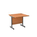 One Cantilever Rectangular Office Desk - 800mm Deep Rectangular Office Desks TC Group Beech Silver 800mm x 800mm