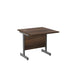 One Cantilever Rectangular Office Desk - 800mm Deep Rectangular Office Desks TC Group Walnut Silver 800mm x 800mm