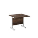 One Cantilever Rectangular Office Desk - 800mm Deep Rectangular Office Desks TC Group Walnut White 800mm x 800mm