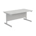 One Cantilever Rectangular Office Desk - 800mm Deep Rectangular Office Desks TC Group White White 1200mm x 800mm