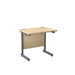 One Cantilever Rectangular Office Desks - 600mm Deep Rectangular Office Desks TC Group Maple Silver 800mm x 600mm