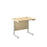 One Cantilever Rectangular Office Desks - 600mm Deep Rectangular Office Desks TC Group Maple White 800mm x 600mm