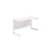 One Cantilever Rectangular Office Desks - 600mm Deep Rectangular Office Desks TC Group White White 1200mm x 600mm