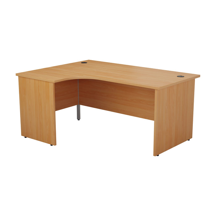 One Panel 1600mm Corner Desk and Pedestal Bundle DESKING TC Group Beech Left Hand 