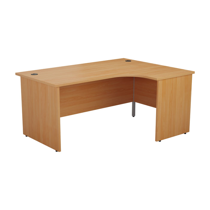 One Panel 1600mm Corner Desk and Pedestal Bundle DESKING TC Group Beech Right Hand 