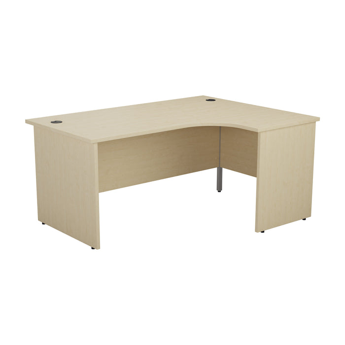 One Panel 1600mm Corner Desk and Pedestal Bundle DESKING TC Group Maple Right Hand 