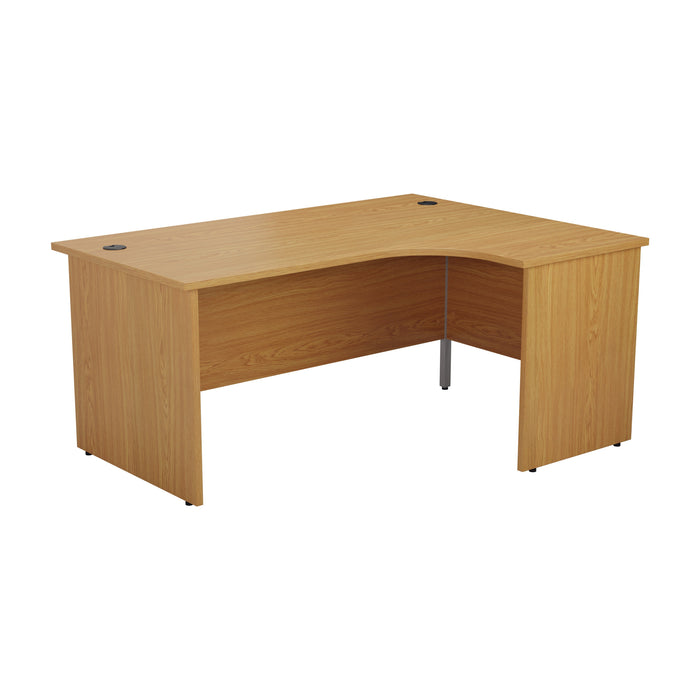 One Panel 1600mm Corner Desk and Pedestal Bundle DESKING TC Group Oak Right Hand 