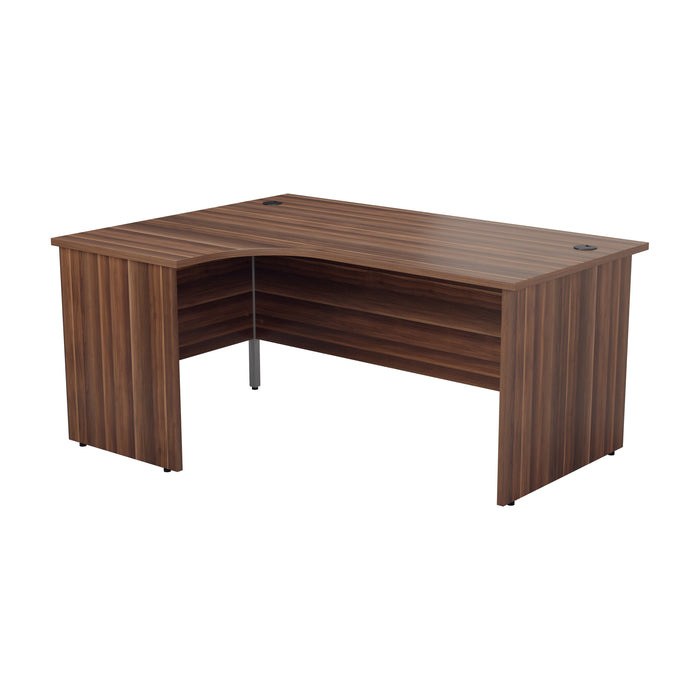 One Panel 1600mm Corner Desk and Pedestal Bundle DESKING TC Group Walnut Left Hand 