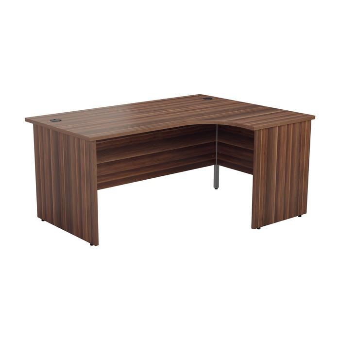 One Panel 1600mm Corner Desk and Pedestal Bundle DESKING TC Group Walnut Right Hand 