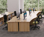 One Panel Next Day Delivery Oak Rectangular Office Desk - 800mm Deep Rectangular Office Desks TC Group 