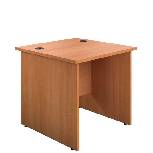 One Panel Next Day Delivery Rectangular Office Desks - 800mm Deep Rectangular Office Desks TC Group Beech 800mm x 800mm 