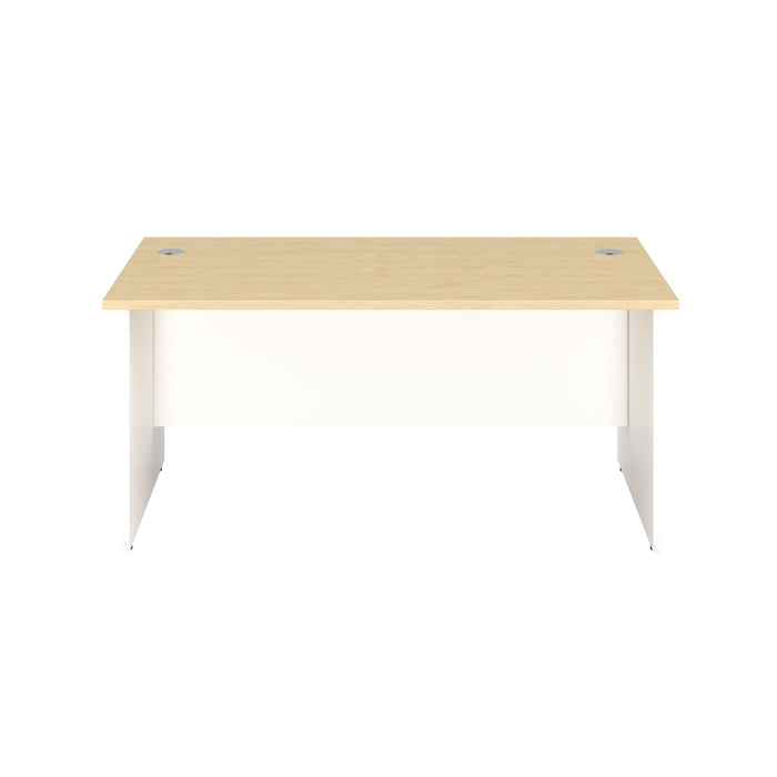 One Panel Plus Rectangular Office Desks 800mm Deep DESKING TC Group Maple 1400mm x 600mm 