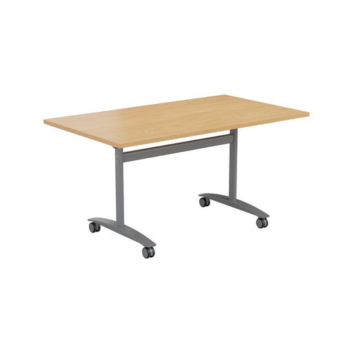 One Tilting Meeting Table 700mm Deep Tilting Meeting Tables TC Group Oak 1200mm x 700mm 