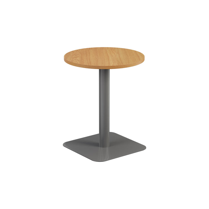 Pedestal base 600mm table WORKSTATIONS TC Group Oak Silver 