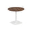 Pedestal base 800mm Table - Walnut/Black WORKSTATIONS TC Group Walnut White 