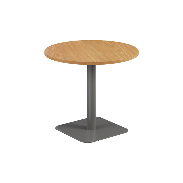 Pedestal base 800mm Table WORKSTATIONS TC Group Oak Silver 